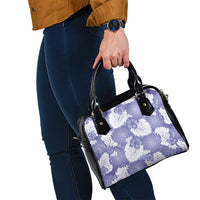 Purple Aloha Hawaii Shoulder Handbag Monstera Hibiscus Plumeria Seamless Vibes - Polynesian Pride