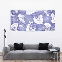 Purple Aloha Hawaii Tapestry Monstera Hibiscus Plumeria Seamless Vibes - Polynesian Pride