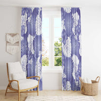 Purple Aloha Hawaii Window Curtain Monstera Hibiscus Plumeria Seamless Vibes - Polynesian Pride