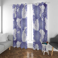 Purple Aloha Hawaii Window Curtain Monstera Hibiscus Plumeria Seamless Vibes - Polynesian Pride