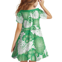 Green Aloha Hawaii Family Matching Mermaid Dress and Hawaiian Shirt Monstera Hibiscus Plumeria Seamless Vibes - Polynesian Pride