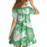 Green Aloha Hawaii Family Matching Off Shoulder Maxi Dress and Hawaiian Shirt Monstera Hibiscus Plumeria Seamless Vibes - Polynesian Pride