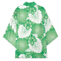 Green Aloha Hawaii Kimono Monstera Hibiscus Plumeria Seamless Vibes - Polynesian Pride