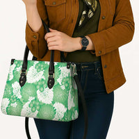 Green Aloha Hawaii Leather Bag Monstera Hibiscus Plumeria Seamless Vibes LT14 - Polynesian Pride