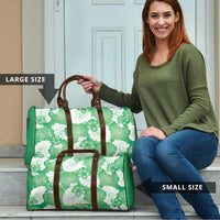 Green Aloha Hawaii Travel Bag Monstera Hibiscus Plumeria Seamless Vibes - Polynesian Pride