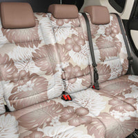 Mocha Mousse Aloha Hawaii Back Car Seat Cover Monstera Hibiscus Plumeria Seamless Vibes - Polynesian Pride