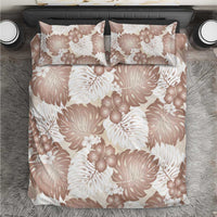Mocha Mousse Aloha Hawaii Bedding Set Monstera Hibiscus Plumeria Seamless Vibes - Polynesian Pride