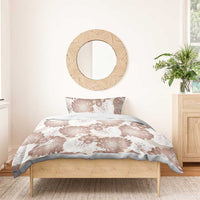 Mocha Mousse Aloha Hawaii Bedding Set Monstera Hibiscus Plumeria Seamless Vibes - Polynesian Pride