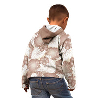 Mocha Mousse Aloha Hawaii Kid Hoodie Monstera Hibiscus Plumeria Seamless Vibes LT14 - Polynesian Pride