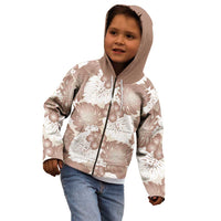 Mocha Mousse Aloha Hawaii Kid Hoodie Monstera Hibiscus Plumeria Seamless Vibes LT14 - Polynesian Pride