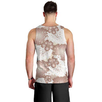 Mocha Mousse Aloha Hawaii Men Tank Top Monstera Hibiscus Plumeria Seamless Vibes - Polynesian Pride