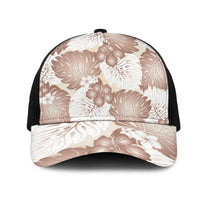 Mocha Mousse Aloha Hawaii Mesh Trucker Cap Monstera Hibiscus Plumeria Seamless Vibes LT14 One Size Black Mocha Mousse - Polynesian Pride