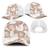 Mocha Mousse Aloha Hawaii Mesh Trucker Cap Monstera Hibiscus Plumeria Seamless Vibes LT14 - Polynesian Pride