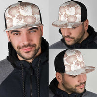 Mocha Mousse Aloha Hawaii Mesh Trucker Cap Monstera Hibiscus Plumeria Seamless Vibes LT14 - Polynesian Pride