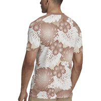 Mocha Mousse Aloha Hawaii Rugby Jersey Monstera Hibiscus Plumeria Seamless Vibes - Polynesian Pride