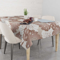 Mocha Mousse Aloha Hawaii Tablecloth Monstera Hibiscus Plumeria Seamless Vibes - Polynesian Pride
