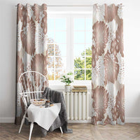 Mocha Mousse Aloha Hawaii Window Curtain Monstera Hibiscus Plumeria Seamless Vibes - Polynesian Pride