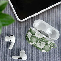Sage Green Aloha Hawaii AirPods Case Monstera Hibiscus Plumeria Seamless Vibes LT14 - Polynesian Pride