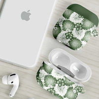 Sage Green Aloha Hawaii AirPods Case Monstera Hibiscus Plumeria Seamless Vibes LT14 - Polynesian Pride
