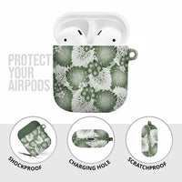 Sage Green Aloha Hawaii AirPods Case Monstera Hibiscus Plumeria Seamless Vibes LT14 - Polynesian Pride