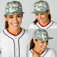 Sage Green Aloha Hawaii Baseball Net Cap Monstera Hibiscus Plumeria Seamless Vibes LT14 - Polynesian Pride