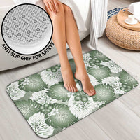 Sage Green Aloha Hawaii Bathroom Set Monstera Hibiscus Plumeria Seamless Vibes - Polynesian Pride