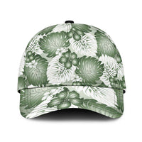 Sage Green Aloha Hawaii Classic Cap Monstera Hibiscus Plumeria Seamless Vibes LT14 Universal Fit Sage Green - Polynesian Pride