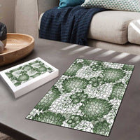 Sage Green Aloha Hawaii Puzzle Monstera Hibiscus Plumeria Seamless Vibes - Polynesian Pride