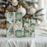 Sage Green Aloha Hawaii Wrapping Paper Monstera Hibiscus Plumeria Seamless Vibes - Polynesian Pride