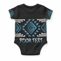 Aotearoa Atua Ranginui Personalised Baby Onesie Maori Sky Father Taniko Motifs
