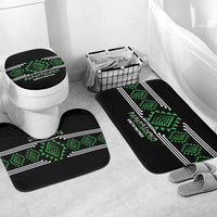 Aotearoa Atua Papatuanuku Bathroom Set Maori Earth Mother Taniko Motifs LT14 Mat Set Only (3 pcs) One Size Green - Polynesian Pride