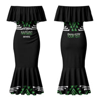 Aotearoa Atua Papatuanuku Personalised Couples Matching Mermaid Dress and Hawaiian Shirt Maori Earth Mother Taniko Motifs LT14 - Polynesian Pride