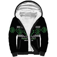 Aotearoa Atua Papatuanuku Personalised Sherpa Hoodie Maori Earth Mother Taniko Motifs LT14 Unisex Green - Polynesian Pride