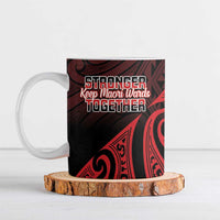 Personalised Keep Maori Wards New Zealand Ceramic Mug Stronger Together Aotearoa Taniko - Polynesian Pride