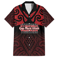 Personalised Keep Maori Wards New Zealand Family Matching Short Sleeve Bodycon Dress and Hawaiian Shirt Stronger Together Aotearoa Taniko - Polynesian Pride
