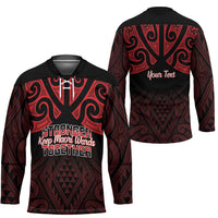 Personalised Keep Maori Wards New Zealand Hockey Jersey Stronger Together Aotearoa Taniko LT14 - Polynesian Pride
