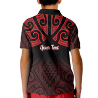 Personalised Keep Maori Wards New Zealand Kid Polo Shirt Stronger Together Aotearoa Taniko LT14 - Polynesian Pride