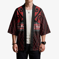 Personalised Keep Maori Wards New Zealand Kimono Stronger Together Aotearoa Taniko - Polynesian Pride