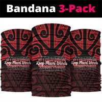 Keep Maori Wards New Zealand Neck Gaiter Stronger Together Aotearoa Taniko - Polynesian Pride