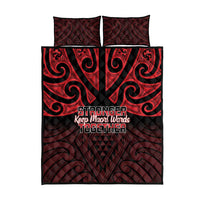 Keep Maori Wards New Zealand Quilt Bed Set Stronger Together Aotearoa Taniko - Polynesian Pride