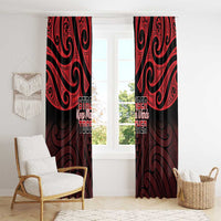 Keep Maori Wards New Zealand Window Curtain Stronger Together Aotearoa Taniko - Polynesian Pride