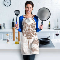 New Zealand Manta Ray Tattoo Apron Aotearoa Maori Haehae Beige - Polynesian Pride