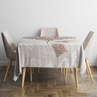 New Zealand Manta Ray Tattoo Tablecloth Aotearoa Maori Haehae Beige LT14 - Polynesian Pride