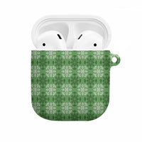 Green Hawaiian Quilt AirPods Case Hawaii Pineapple Monstera Palaka Motifs LT14 Green - Polynesian Pride