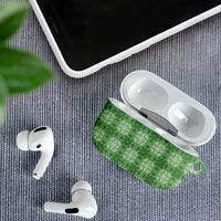 Green Hawaiian Quilt AirPods Case Hawaii Pineapple Monstera Palaka Motifs LT14 - Polynesian Pride