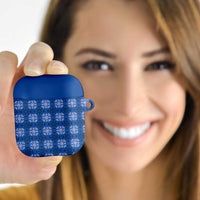 Royal Blue Hawaiian Quilt AirPods Case Hawaii Pineapple Monstera Palaka Motifs LT14 - Polynesian Pride
