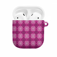 Pink Hawaiian Quilt AirPods Case Hawaii Pineapple Monstera Palaka Motifs LT14 Pink - Polynesian Pride