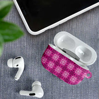 Pink Hawaiian Quilt AirPods Case Hawaii Pineapple Monstera Palaka Motifs LT14 - Polynesian Pride