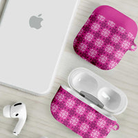 Pink Hawaiian Quilt AirPods Case Hawaii Pineapple Monstera Palaka Motifs LT14 - Polynesian Pride