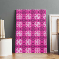 Pink Hawaiian Quilt Canvas Wall Art Hawaii Pineapple Monstera Palaka Motifs - Polynesian Pride